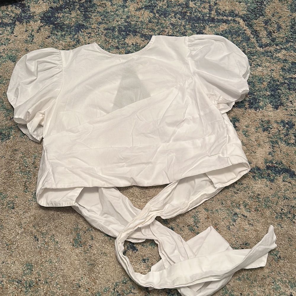 Whiteroom + Cactus Open Back Crop Top Small